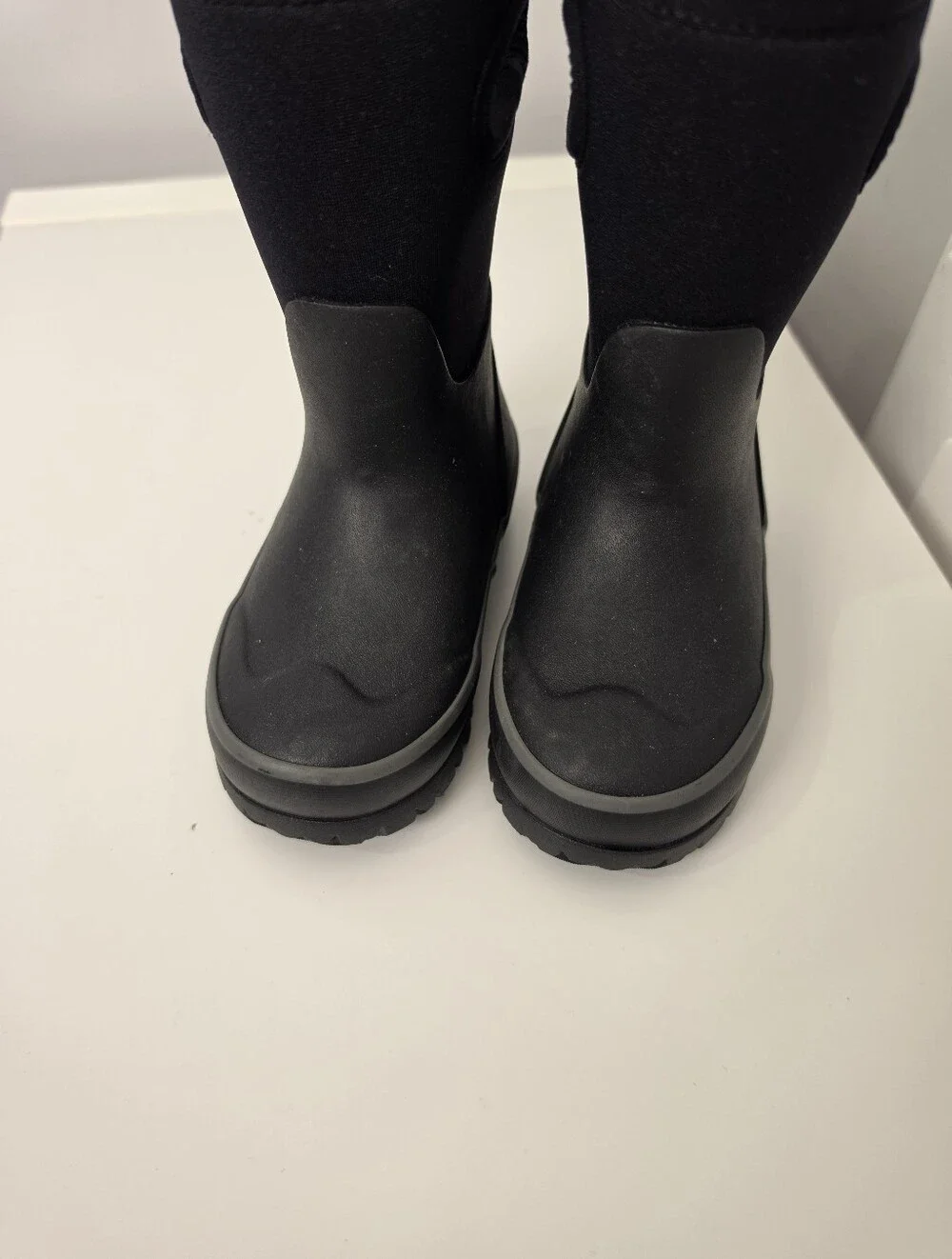 Bogs Kids Grasp Solid Waterproof Winter Rain Boots Black Toddler Infant Size 8